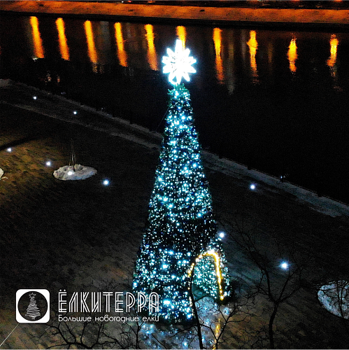 Елка с аркой премиум световая искусственная уличная елка высотой 7 метров